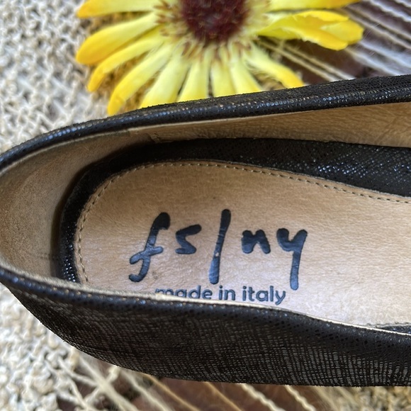 🌺 French Soles NY; Popular Zappa Black Wave Wedge Handmade Shoes in Wmn. 6.5!! - Picture 5 of 12